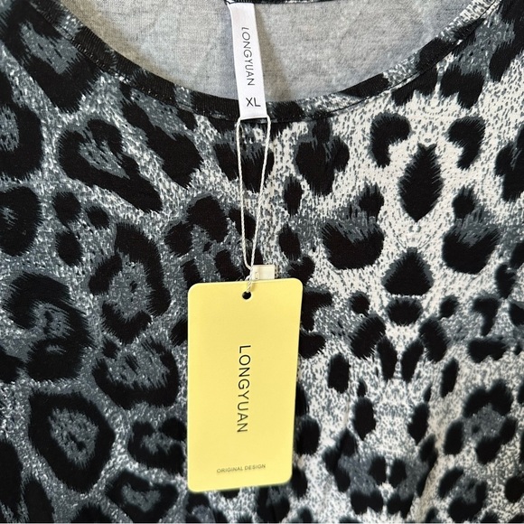 Leopard Print Long Sleeve Dress - Picture 4 of 8